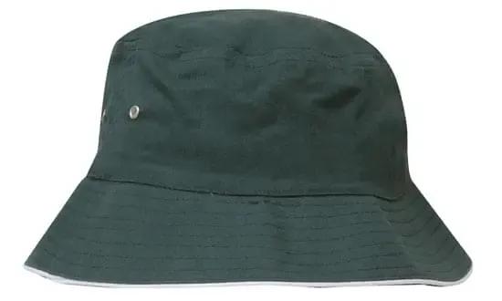 Headwear Bucket Hat With Sandwich Trim Brushed Heavy Sports Twill *no Sandwich* X12